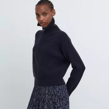 Свитер Uniqlo Premium Lambswool, темно-синий