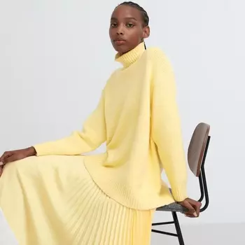Свитер Uniqlo Soft Knit, желтый