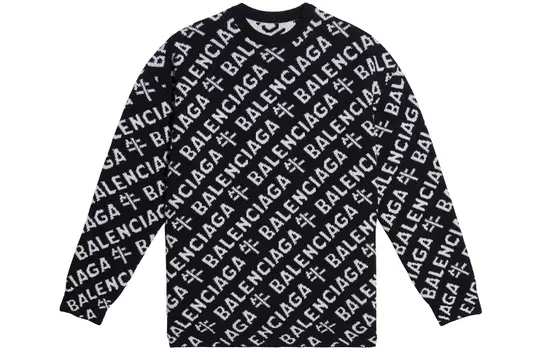 Свитер Balenciaga Unisex с логотипом, черный