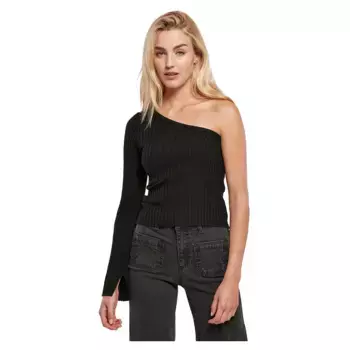 Свитер Urban Classics Short Rib Knit, черный