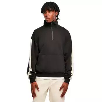 Свитер Urban Classics Striped half zip, черный