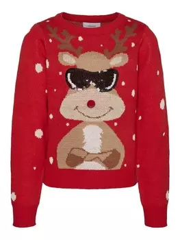Свитер Vero Moda Girl Sweater NEWTINSEL, красный
