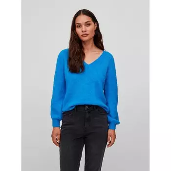 Свитер Vila Jamina Rev V Neck, синий