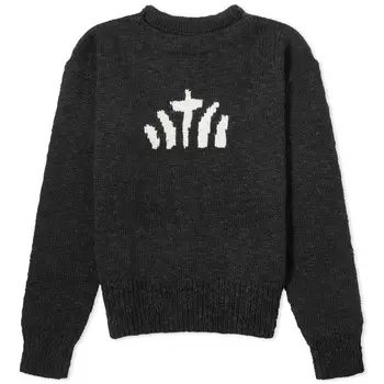 Свитер Visvim Intarsia Crew Knit, черный