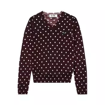 Свитер в горошек Comme des Garons PLAY Бордовый