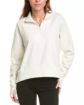 Свитер в рубчик с молнией 1/2 Sweaty Betty Revive, белый