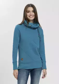 Свитер в стиле рэгвир "ВИОЛЛА", с высоким воротником-стойкой Ragwear, синий