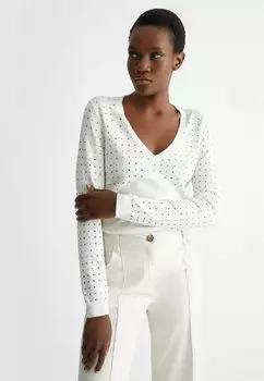 Свитер With Gemstones LIU JO, цвет white wool