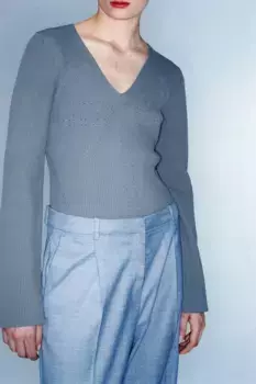 Свитер вязки пуантелле H&M, серый