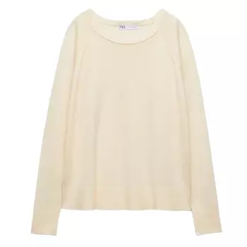 Свитер Zara Basic Knit, слоновая кость