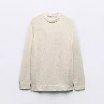 Свитер Zara Basic Plain Knit, кремовый