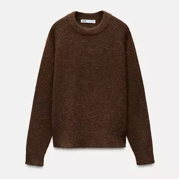 Свитер Zara Plain Knit, коричневый