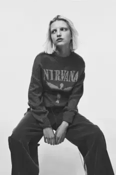 Свитер жаккардовой вязки H&M, серый