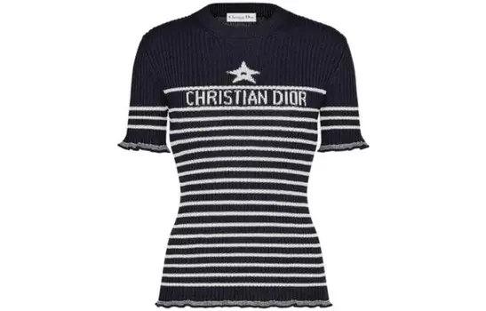 Свитер женский Dior, синий / белый