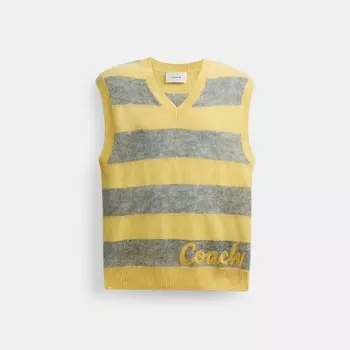Свитер-жилет COACH, цвет yellow multi