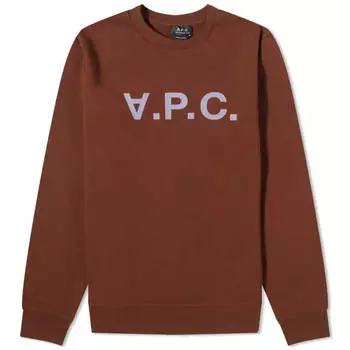 Свитшот A.P.C. VPC Logo, коричневый
