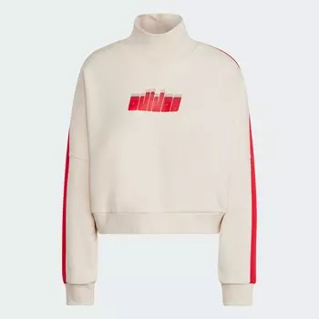 Свитшот Adidas Ski Chic, кремовый/красный