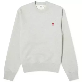 Свитшот Ami Paris Red Small Ami De Coeur, светло-серый