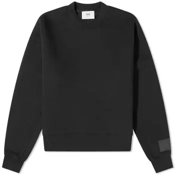 Свитшот Ami Patch Logo Crew, черный