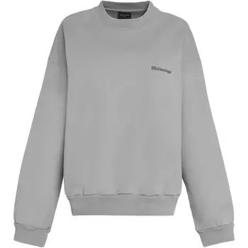 Свитшот Balenciaga Cotton Crew-neck, серый