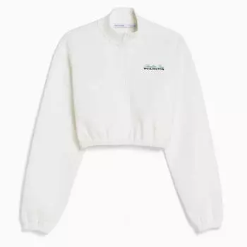 Свитшот Bershka Printed With Zip, кремовый