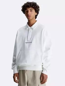Свитшот Calvin Klein Relaxed Rugby, белый