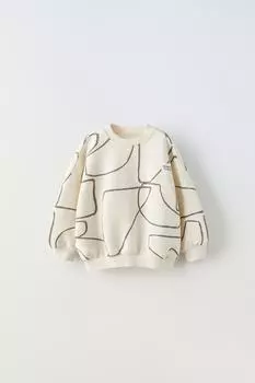 Свитшот формы ZARA, экрю