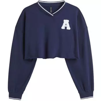 Свитшот H&amp;M+ Crop, темно-синий