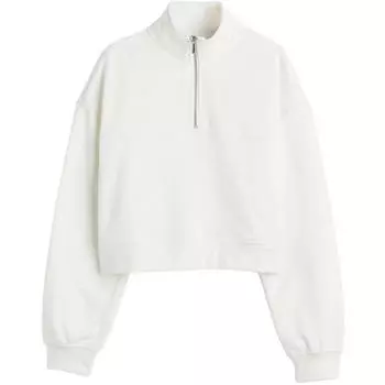 Свитшот H&amp;M Half-zip, белый
