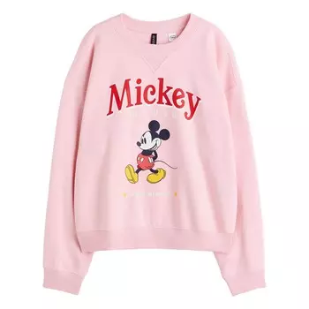 Свитшот H&amp;M Mickey Mouse Printed, светло-розовый