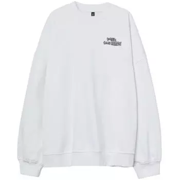 Свитшот H&M Oversized Printed Maeve, белый