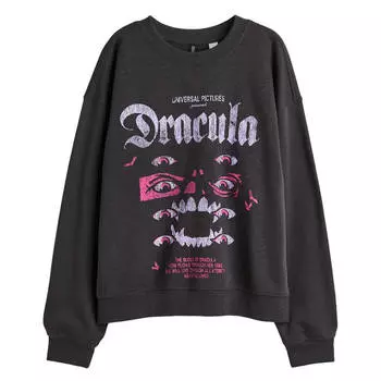 Свитшот H&amp;M Printed Universal Monsters, черный