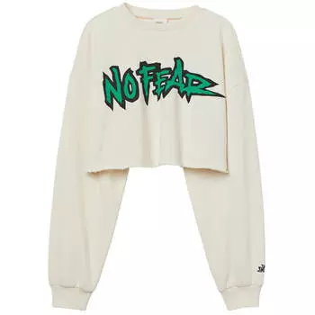 Свитшот H&amp;M Short Printed No Fear, кремовый