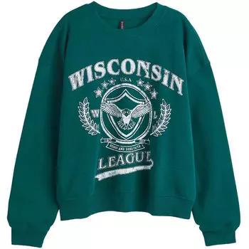 Свитшот H&amp;M Wisconsin, зеленый