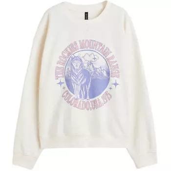 Свитшот H&amp;M Wolf, кремовый