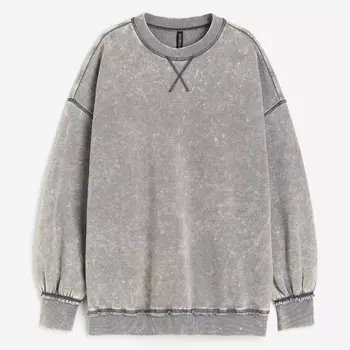 Свитшот H&M Oversized, серый