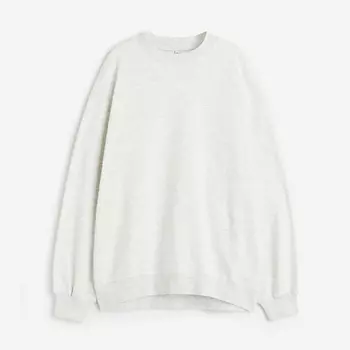 Свитшот H&M Oversized, светло-серый