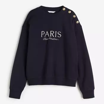 Свитшот H&M Paris, темно-синий