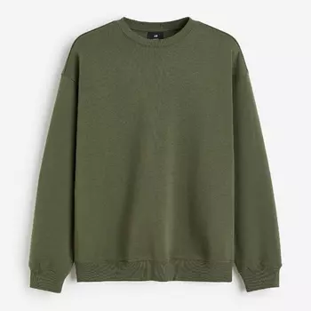 Свитшот H&M Relaxed Fit, хаки