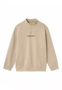 Свитшот Half-Zip Name it, бежевый