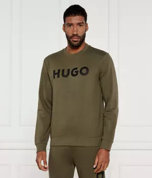 Свитшот Hugo Dem Regular Fit, зеленый
