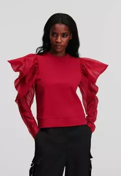 Свитшот KARL LAGERFELD, цвет chili pepper