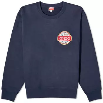 Свитшот Kenzo Globe, темно-синий