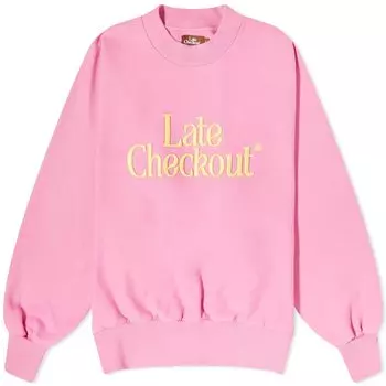 Свитшот Late Checkout Lc Logo Crew Unisex, розовый
