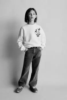 Свитшот lilo & stitch disney ZARA, экрю