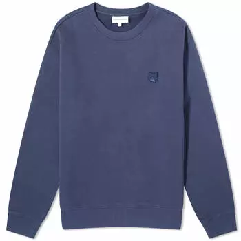 Свитшот Maison Kitsune Bold Fox Head Patch Comfort, цвет Ink Blue