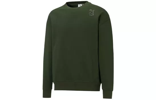 Свитшот Maison Kitsune X Maison Kitsune унисекс зеленый Puma, зеленый