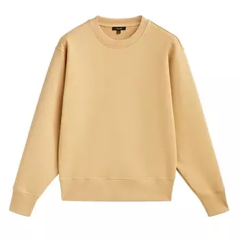 Свитшот Massimo Dutti Long-sleeved Cotton, бежевый