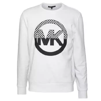 Свитшот Michael Kors Checker Charm Crew, белый