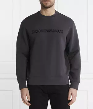 Свитшот мужской Emporio Armani с логотипом бренда, серый